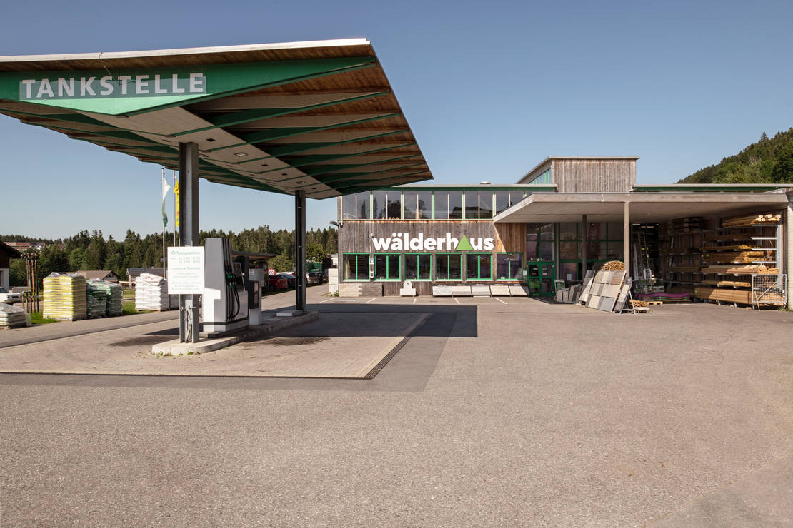 Wälderhaus Langenegg Baustoff Baumarkt Tankstelle