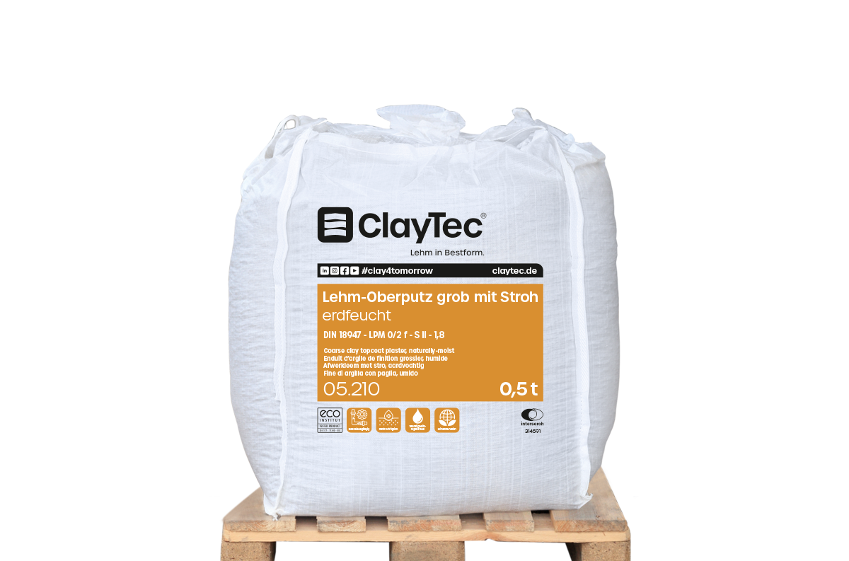 05.210 Lehm-Oberputz grob mit Stroh ef 05T