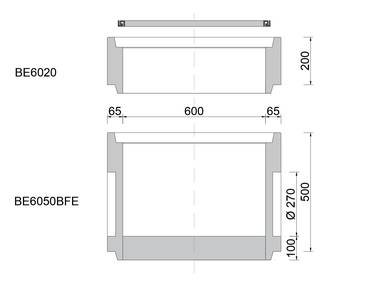 Skizze zu Betonrohre DN 600 mm